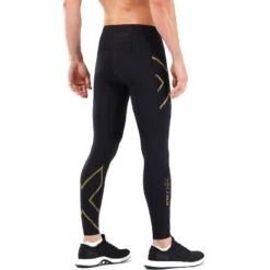 2XU Elite MCS Run Compression Tights - Black/gold Reflective -Sportwinkel 292340 02 d 594858