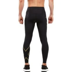 2XU Elite MCS Run Compression Tights - Black/gold Reflective -Sportwinkel 292340 03 d 594859
