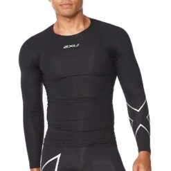 2XU Core Compression Shirt Met Lange Mouwen - Black/silver