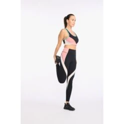 2XU Form Swift Dames Crop Top - Rosette/peach Whip -Sportwinkel 2xu form swift crop womens rosette peach whip5 1181096