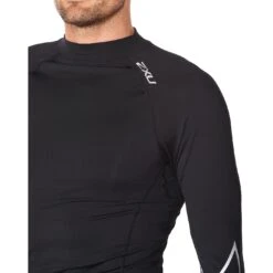 2XU Ignition Compression Shirt Met Lange Mouwen - Black/silver -Sportwinkel 2xu ignition compression longsleeve black silver 3 1530784