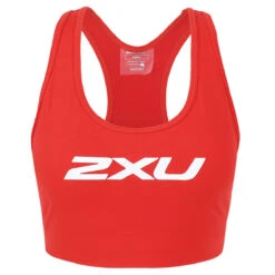 2XU Motion Racerback Crop Sport-BH Met Medium Ondersteuning - High Risk Red/white