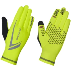 GripGrab Running Expert Hi-Vis Winter Touchscreen Handschoenen - Yellow Hi-Vis
