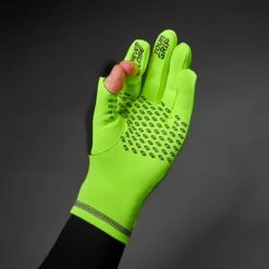 GripGrab Running Expert Hi-Vis Winter Touchscreen Handschoenen - Yellow Hi-Vis -Sportwinkel 347542 02 d 741220