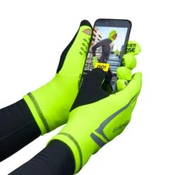 GripGrab Running Expert Hi-Vis Winter Touchscreen Handschoenen - Yellow Hi-Vis -Sportwinkel 347542 03 d 741221