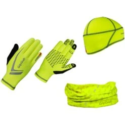 GripGrab Hi-Vis Essentiële Hardlopers - Yellow Hi-Vis