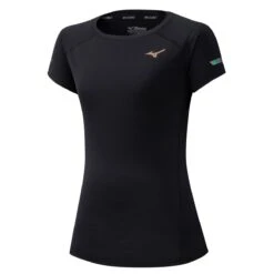 Mizuno Solarcut T-Shirt Dames - Zwart