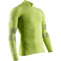 X-Bionic Effektor 4.0 Trail Run Powershirt 1/2 Zip Met Lange Mouwen Heren - Effektor Green/arctic White