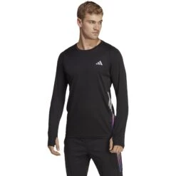 Adidas Run Icons 3-Stripes Shirt Met Lange Mouwen Heren - Zwart HN8024