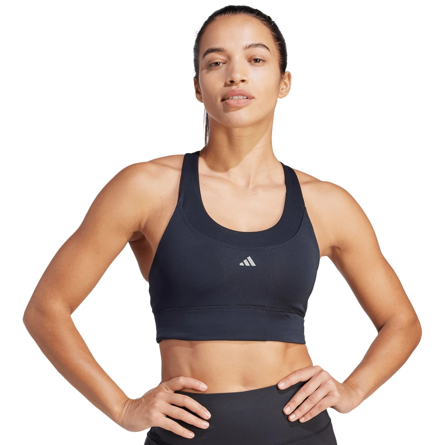 Adidas Run Pocket Sportbeha Met Medium Ondersteuning Dames - Zwart HZ1533 1 Adidas Run Pocket Sportbeha Met Medium Ondersteuning Dames - Zwart HZ1533