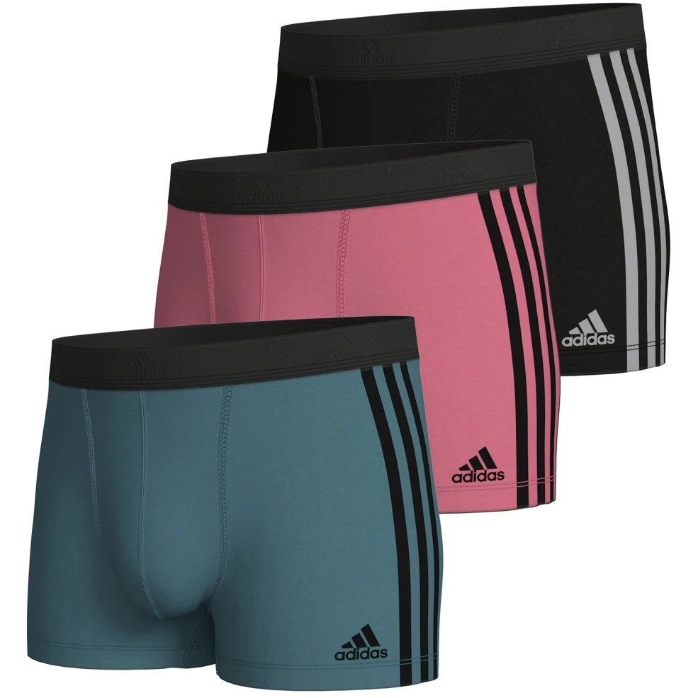 Adidas Sports Underwear Active Flex Cotton Boxershorts 3 - 3 Pack - 959 - Assorted 1 Adidas Sports Underwear Active Flex Cotton Boxershorts 3 - 3 Pack - 959 - Assorted