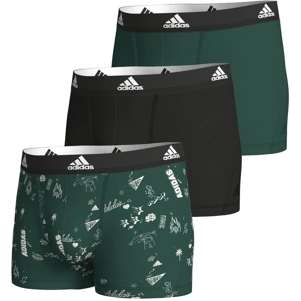 Adidas Sports Underwear Active Flex Cotton Boxershorts - 3 Pack - 956-assorted 1 Adidas Sports Underwear Active Flex Cotton Boxershorts - 3 Pack - 956-assorted