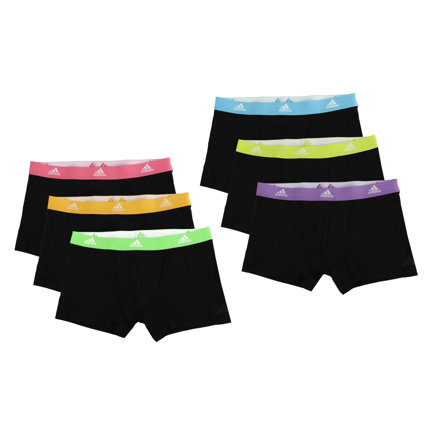 Adidas Sports Underwear Active Flex Cotton Boxershorts - 6 Pack - 078-zwart 1 Adidas Sports Underwear Active Flex Cotton Boxershorts - 6 Pack - 078-zwart