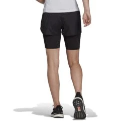 Adidas Run Fast 2-in-1 Hardloopshorts Dames - Black/black HB9225 -Sportwinkel adidas womens run fast 2 in 1 shorts black black hb9225 2 1234562