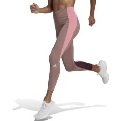 Adidas Own The Run Colorblock 7/8-Tights Dames - Wonder Oxide HK9010 -Sportwinkel adidas womens terrex own the run cb 7 8 tights wonder oxide hk9010 4 1259910