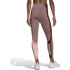 Adidas Own The Run Colorblock 7/8-Tights Dames - Wonder Oxide HK9010 -Sportwinkel adidas womens terrex own the run cb 7 8 tights wonder oxide hk9010 5 1259909