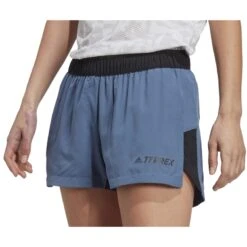 Adidas TERREX Trailrunning 3" Short Dames - Wonder Steel/black HS9554