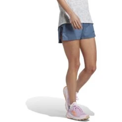 Adidas TERREX Trailrunning 3" Short Dames - Wonder Steel/black HS9554 -Sportwinkel adidas womens terrex trailrunning shorts 3 wonder steel black hs9554 4 1416940