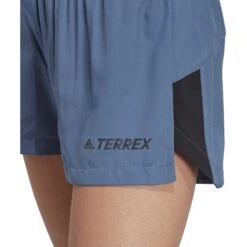 Adidas TERREX Trailrunning 3" Short Dames - Wonder Steel/black HS9554 -Sportwinkel adidas womens terrex trailrunning shorts 3 wonder steel black hs9554 7 1416937