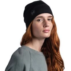 Buff® Merino Lightweight Muts - Solid Black -Sportwinkel buff lightweight merino wool hat solid black 3 1344134