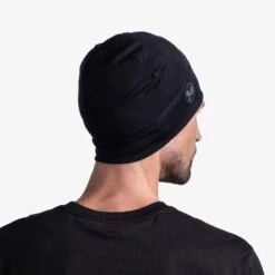 Buff® Merino Lightweight Muts - Solid Black -Sportwinkel buff lightweight merino wool hat solid black 7 1344138