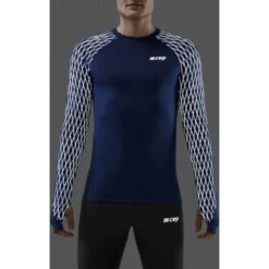 CEP Cold Weather Shirt Met Lange Mouwen - Navy -Sportwinkel cep cold weather longsleeve shirt navy 2 1555772