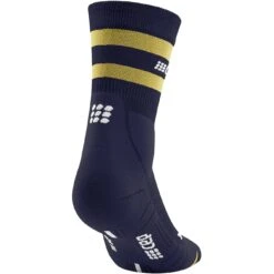 CEP Hiking 80s Mid Cut Compressiesokken Dames - Peacoat/gold -Sportwinkel cep hiking 80s mid cut compression socks peacoat gold 2 1113411