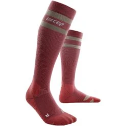 CEP Hiking 80s Tall Compressiesokken Dames - Berry/sand