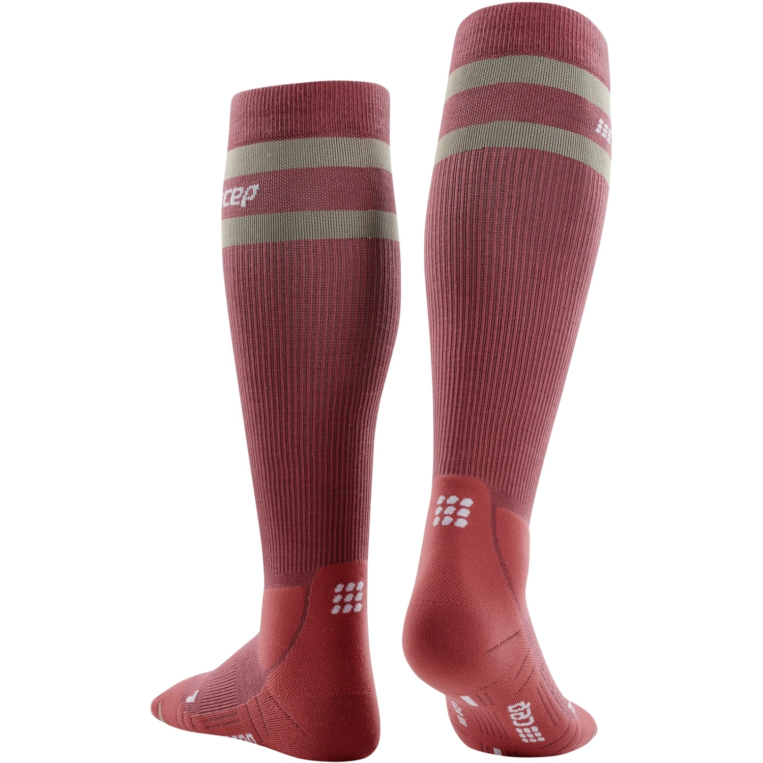 CEP Hiking 80s Tall Compressiesokken Dames - Berry/sand 2 CEP Hiking 80s Tall Compressiesokken Dames - Berry/sand - Afbeelding 2