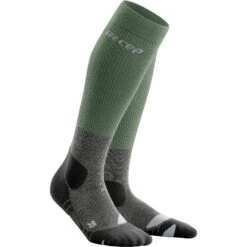 CEP Hiking Merino Compressiesokken Dames - Green/light Grey