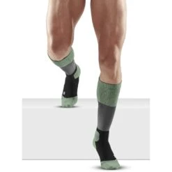 CEP Max Cushion Hiking Tall Compressiesokken - Grey/mint -Sportwinkel cep max cushion hiking tall compression socks grey mint 1 1555182