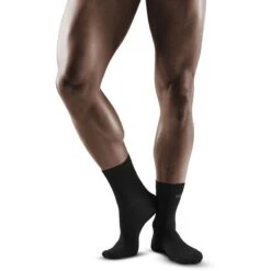 CEP Recovery Allday Merino Mid Cut Compressiesokken - Anthracite -Sportwinkel cep recovery allday merino mid cut compression socks anthracite 2 1552918
