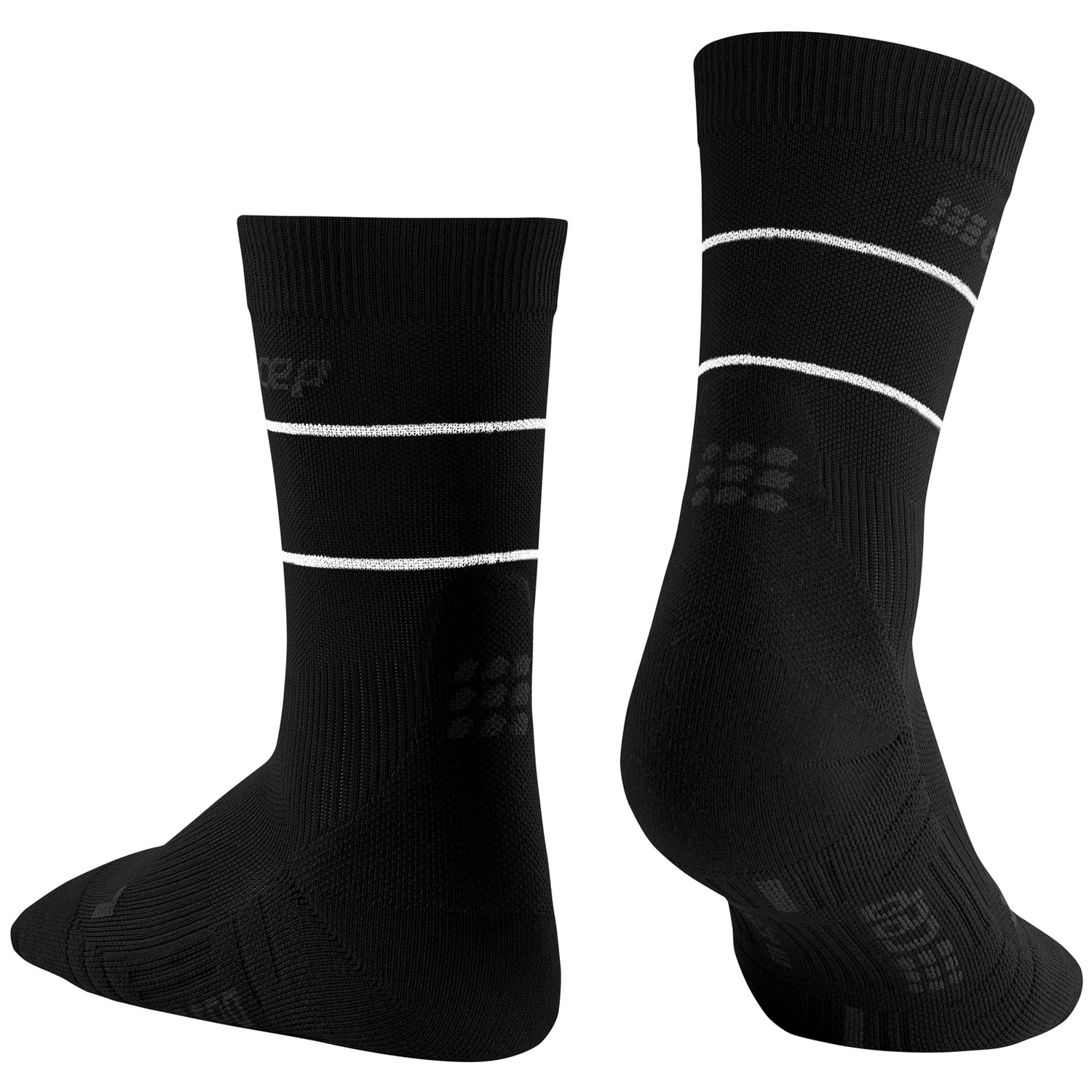 CEP Reflective Mid Cut Compressiesokken Dames - Zwart 7 CEP Reflective Mid Cut Compressiesokken Dames - Zwart - Afbeelding 7