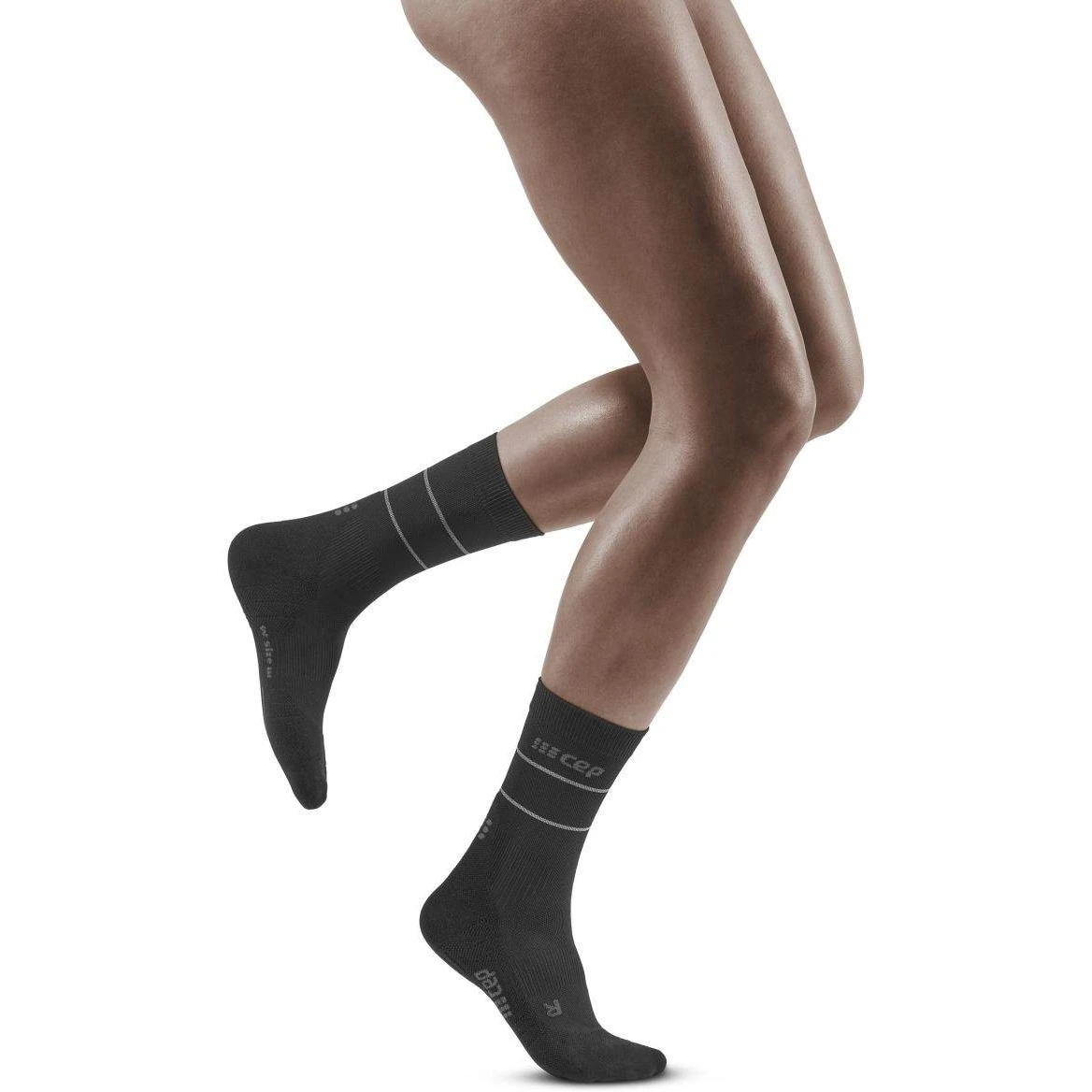 CEP Reflective Mid Cut Compressiesokken Dames - Zwart 5 CEP Reflective Mid Cut Compressiesokken Dames - Zwart - Afbeelding 5