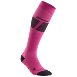 CEP Ski Ultralight Compressiesokken Dames - Pink/dark Grey -Sportwinkel cep ski ultralight compression socks for women pink dark grey 1 874993