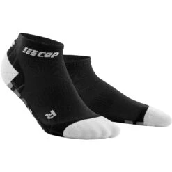 CEP Ultralight Low Cut Compressiesokken - Black/light Grey