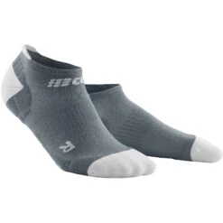 CEP Ultralight No Show Compressiesokken - Grey/light Grey