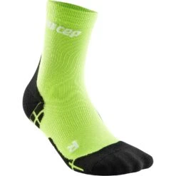 CEP Ultralight Short Compressiesokken Dames - Flash Green/black -Sportwinkel cep ultralight short compression socks women flash green black 3 1390250