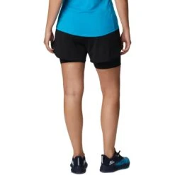 Columbia Endless Trail 2in1 Shorts Dames - Zwart -Sportwinkel columbia endless trail 2in1 shorts women black 4 1340347