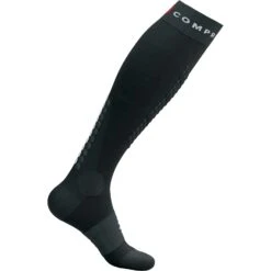 Compressport Alpine Ski Full Compressiesokken - Black/steel Grey -Sportwinkel compressport alpine ski full compression socks black steel grey 3 1497945