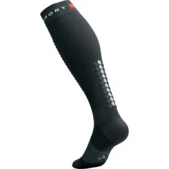 Compressport Alpine Ski Full Compressiesokken - Black/steel Grey -Sportwinkel compressport alpine ski full compression socks black steel grey 6 1497948