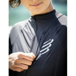Compressport Hurricane Windproof Damesjas - Zwart -Sportwinkel compressport hurricane windproof jacket women black 22 1558760