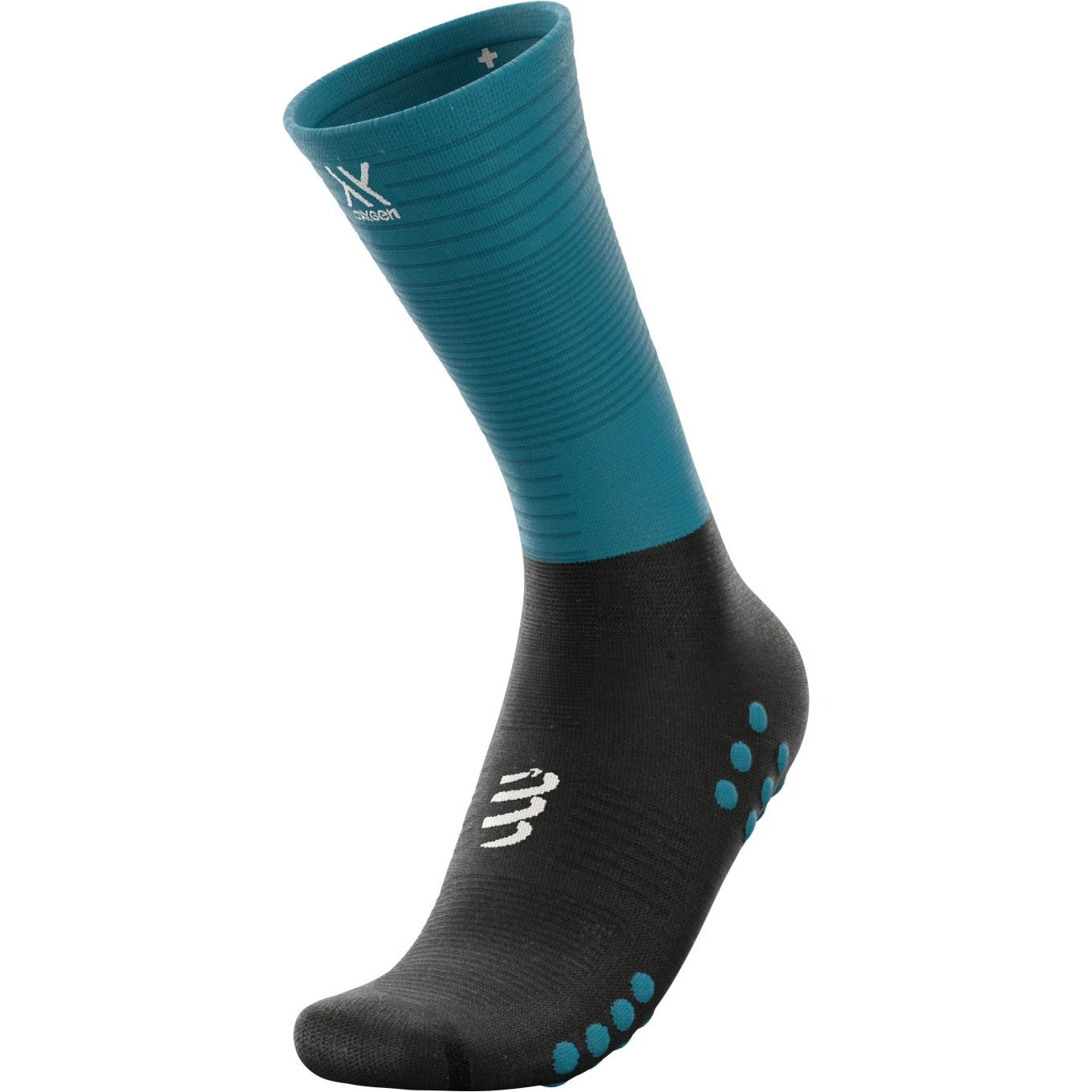 Compressport Mid Compressiesokken - Mosaic Blue/black 4 Compressport Mid Compressiesokken - Mosaic Blue/black - Afbeelding 4