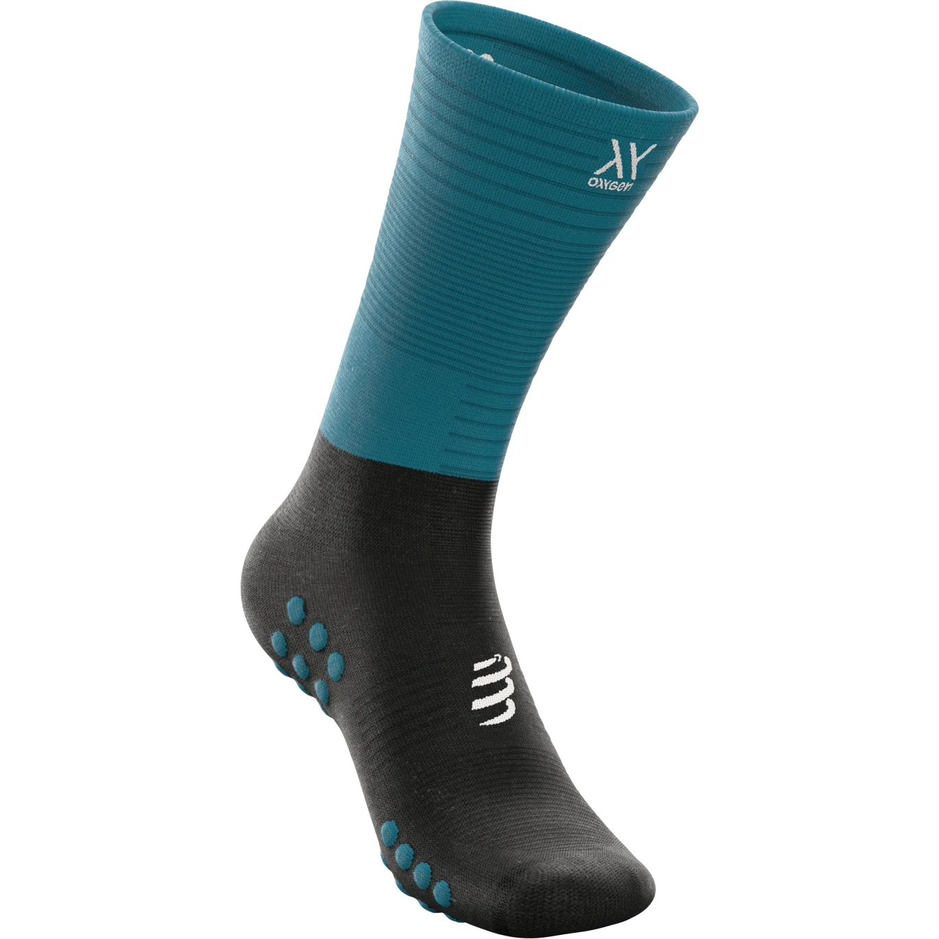 Compressport Mid Compressiesokken - Mosaic Blue/black 2 Compressport Mid Compressiesokken - Mosaic Blue/black - Afbeelding 2