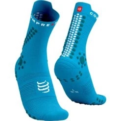 Compressport Pro Racing Compressiesokken V4.0 Trail - Hawaiian Ocean/shaded Spruce