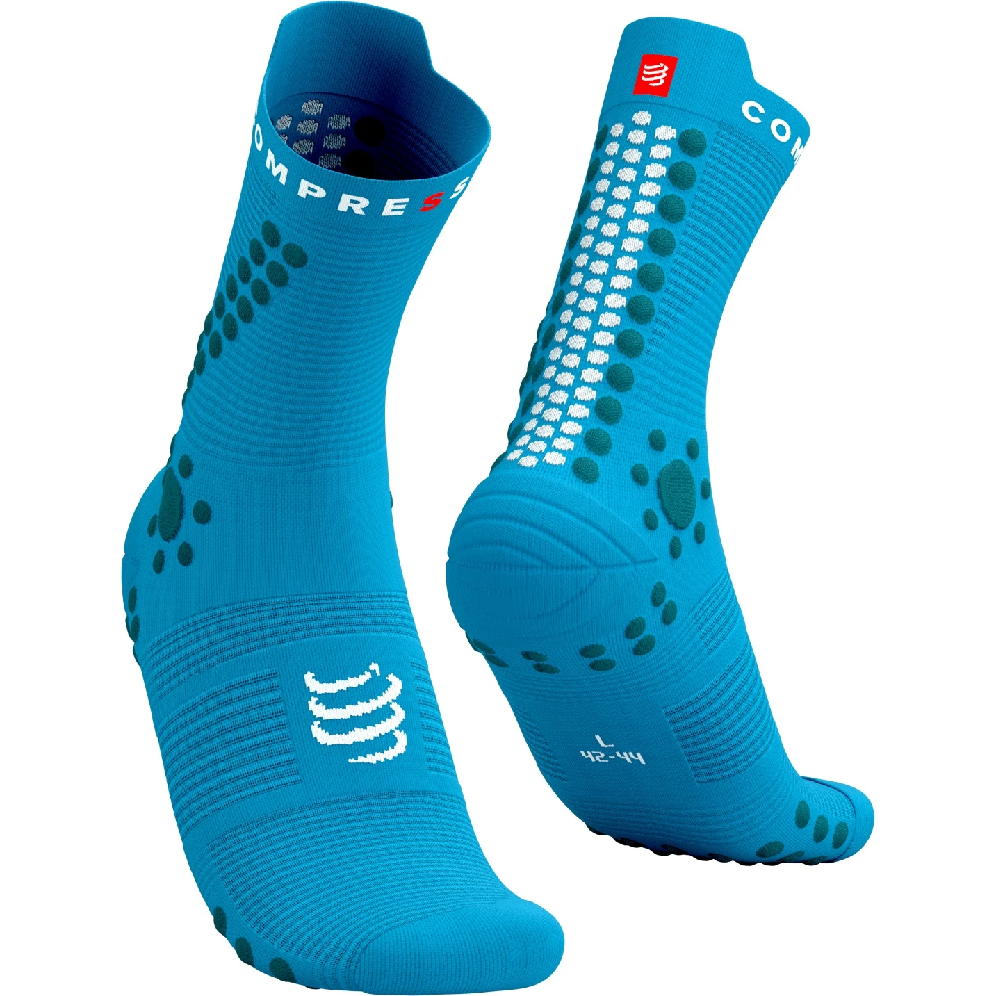 Compressport Pro Racing Compressiesokken V4.0 Trail - Hawaiian Ocean/shaded Spruce 1 Compressport Pro Racing Compressiesokken V4.0 Trail - Hawaiian Ocean/shaded Spruce