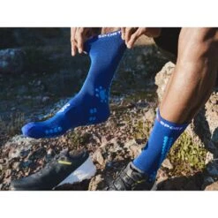 Compressport Pro Racing Compressiesokken V4.0 Trail - Sodalite/fluo Blue -Sportwinkel compressport pro racing compression socks v4 1453114