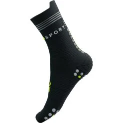 Compressport Pro Racing Compressiesokken V4.0 Run High Flash - Black/fluo Yellow -Sportwinkel compressport pro racing compression socks v4 1499697