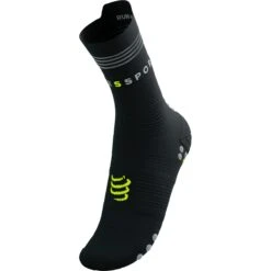 Compressport Pro Racing Compressiesokken V4.0 Run High Flash - Black/fluo Yellow -Sportwinkel compressport pro racing compression socks v4 1499698