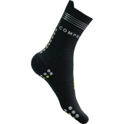 Compressport Pro Racing Compressiesokken V4.0 Run High Flash - Black/fluo Yellow -Sportwinkel compressport pro racing compression socks v4 1499702